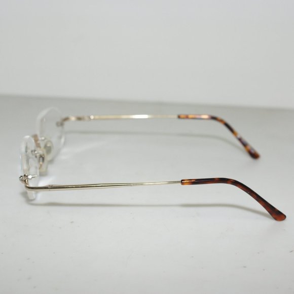 (NWT) Vintage 90's Octagon Shape Rimless Reading Glasses +3.50 (S.Gold) - Picture 2 of 3